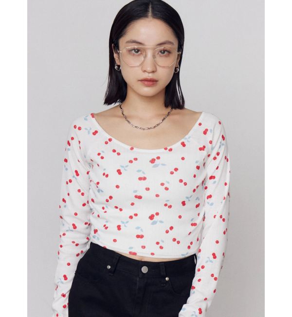 EMODA「アイレットクロップドロングスリーブTシャツ」|Tシャツ・カットソー|