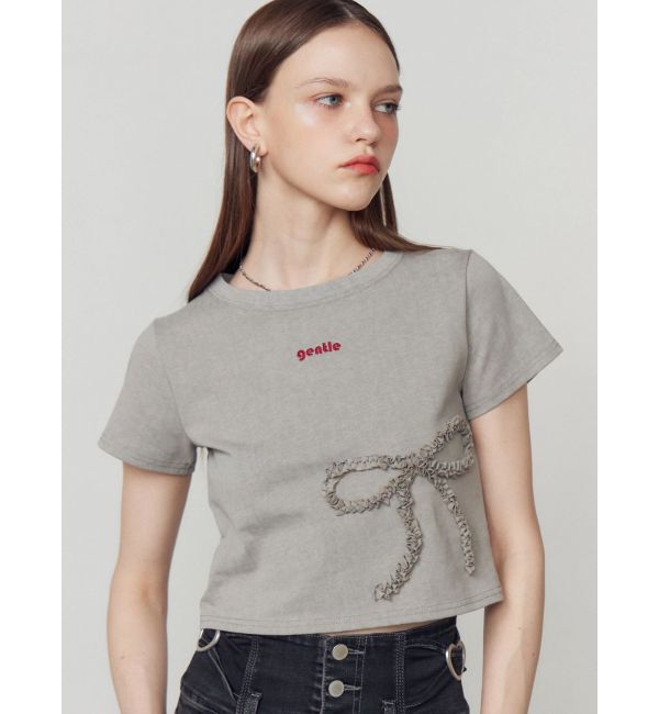EMODA「フリルパッチミニマルTシャツ」|Tシャツ・カットソー|