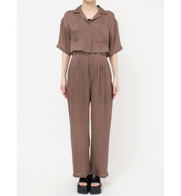 MURUA「シャイニーシアーショートシャツ」|シャツ・ブラウス|