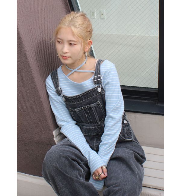 Ungrid「リボンデザインロングスリーブTee」|Tシャツ・カットソー|ブルー