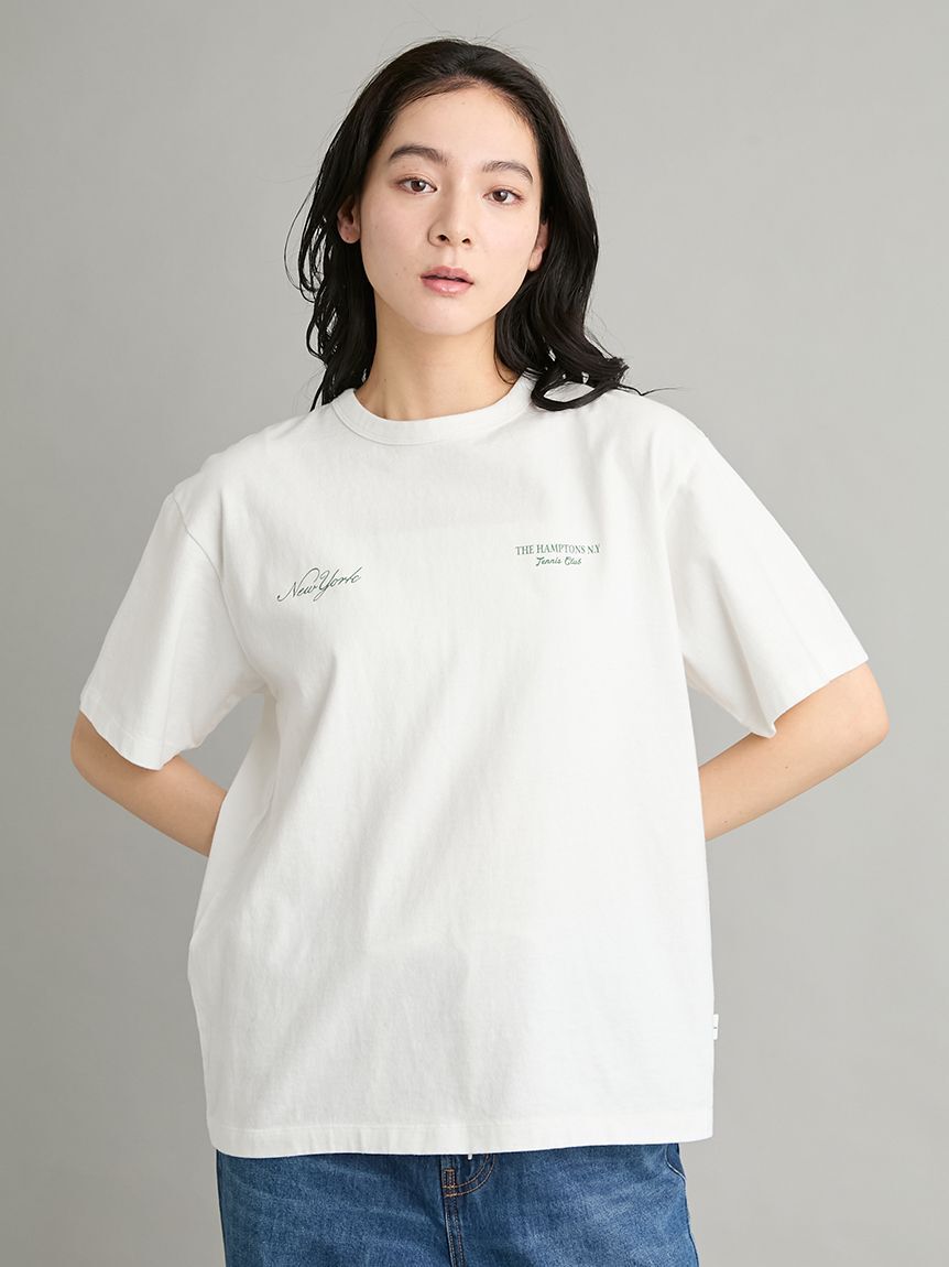 Mila Owen「TENNIS CLUBグラフィックＴシャツ」|Tシャツ・カットソー|WHT