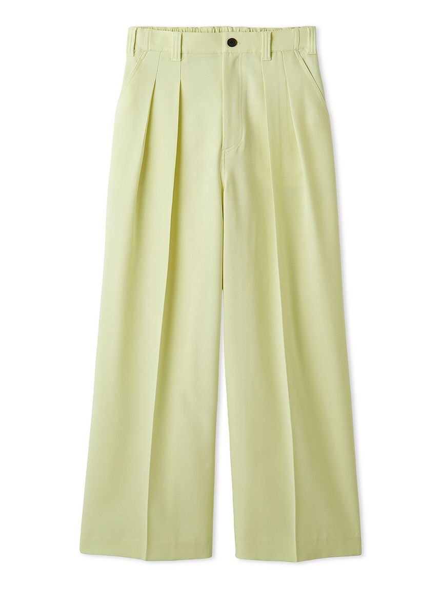 Mila Owen「【MILA PANTS】【UVカット】クールタッチ後ろゴム２タックワイドパンツ」|チノ|LIME