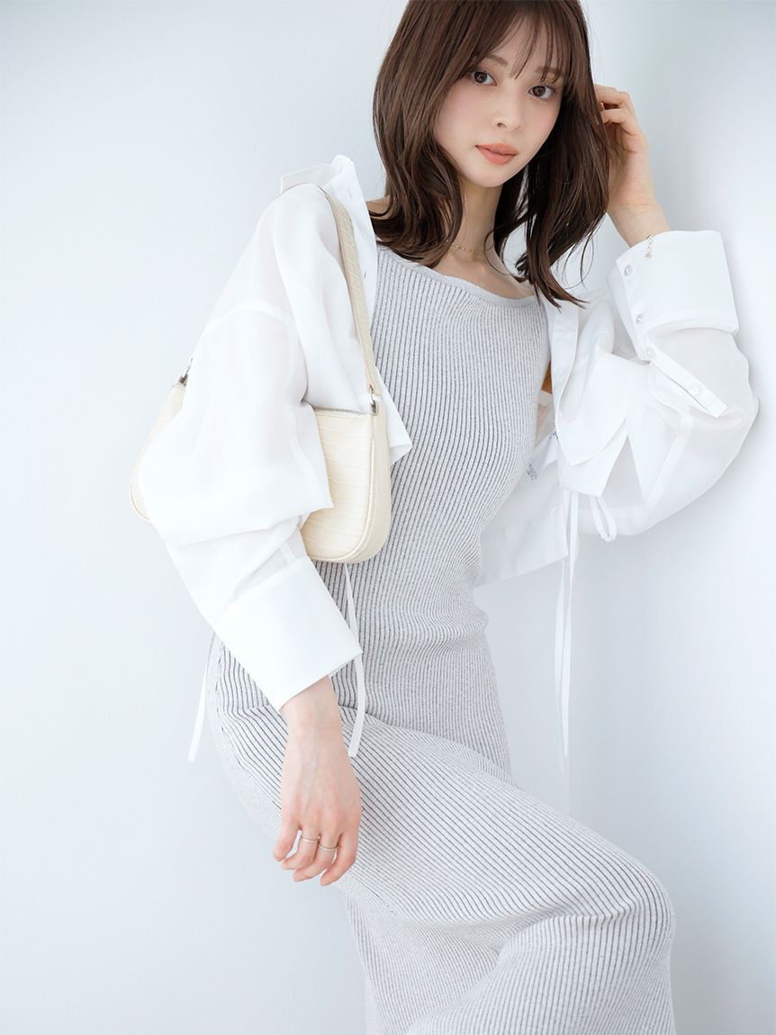 SNIDEL「シンプルニットキャミワンピース」|ワンピース|