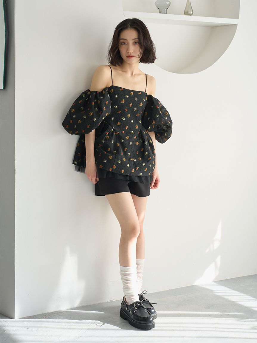 LILY BROWN「3wayペプラムジャガードブラウス」|シャツ・ブラウス|