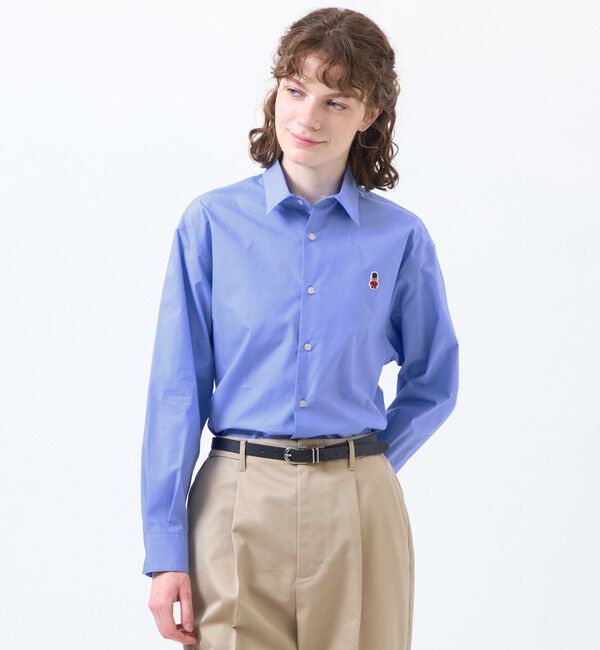 MACKINTOSH PHILOSOPHY「【WEB&一部店舗限定】バッキンガムベア ワッペンレギュラーカラーシャツ」|シャツ・ブラウス|ブルー