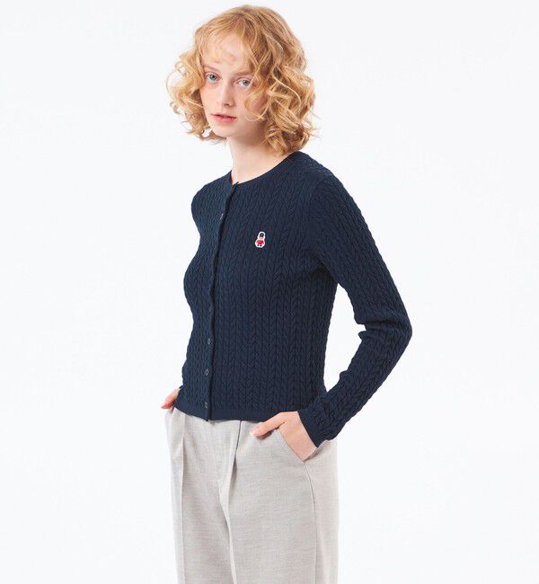 MACKINTOSH PHILOSOPHY「【WEB&一部店舗限定】バッキンガムベア ケーブルニットカーディガン」|ニット・セーター|ネイビー