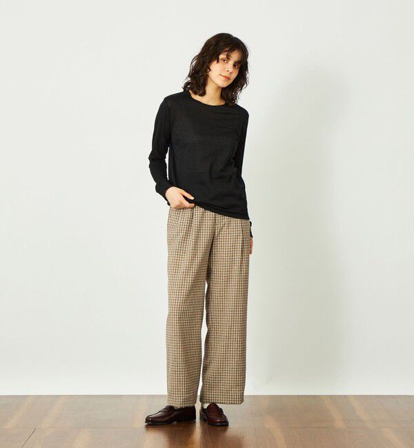 MACKINTOSH PHILOSOPHY「GREY LABEL リネンミックスチェックパンツ」|スラックス|