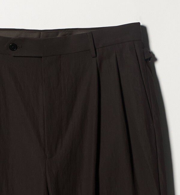 UNITED ARROWS green label relaxing「FINE BASIC コットンナイロン ツイル 2プリーツ W4 ワイドスラックス」|その他|