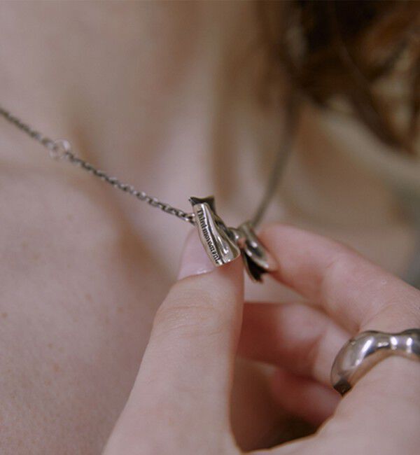 BEAUTY&YOUTH UNITED ARROWS「＜Third Movement＞リボン ネックレス」|ネックレス|SILVER