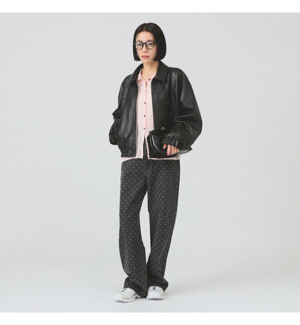 Ray BEAMS 「ジャカード デニム ストレート パンツ」|デニム|