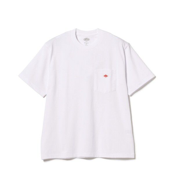 BEAMS「BEAMS｜DANTON / POCKET T-shirt｜定番｜シンプルデザイン｜ロゴ」|Tシャツ・カットソー|WHITE