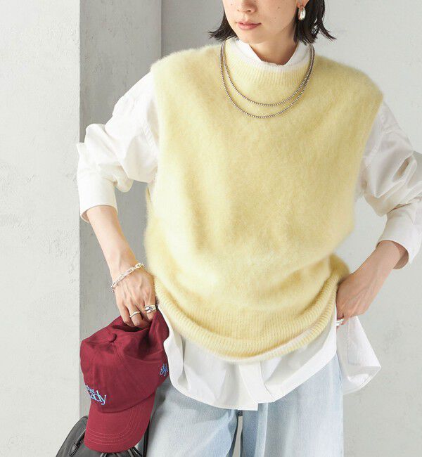 SHIPS for women「杢フォックス カシミヤ ニット ベスト」|ベスト・ジレ|クリーム