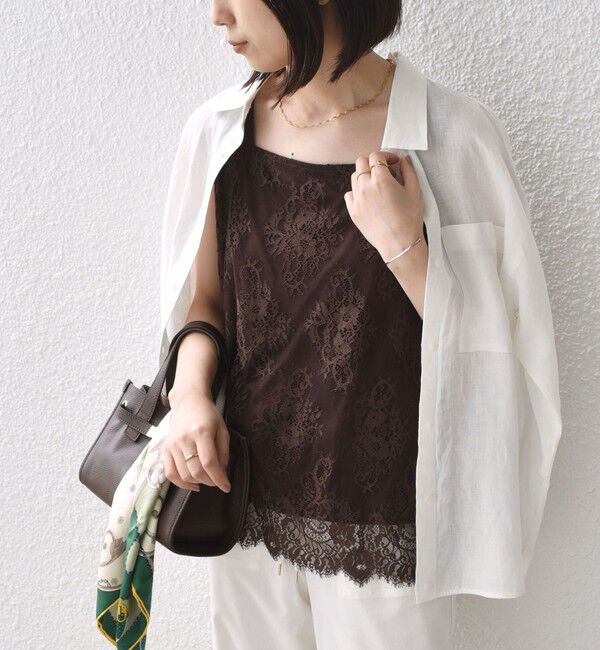 SHIPS Colors 「SHIPS Colors:〈手洗い可能〉オーバー レース タンクトップ◇」|タンクトップ|