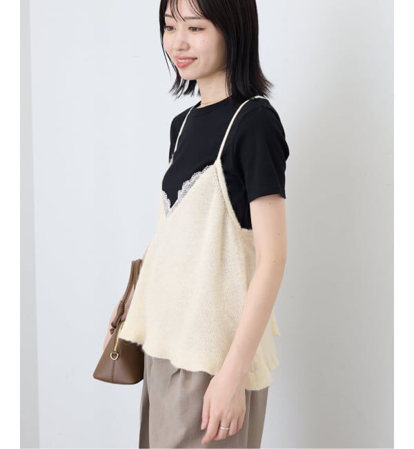 SLOBE IENA「《予約》レースコンビニット」|キャミソール|