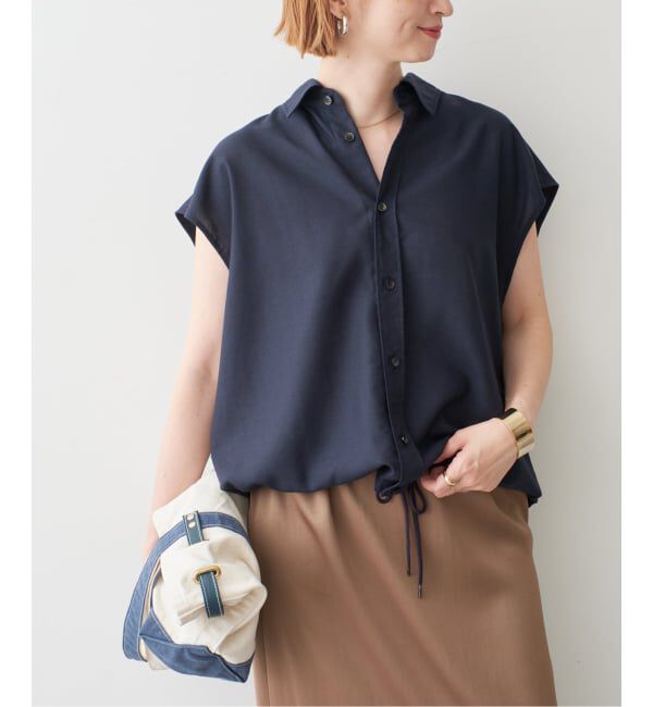 Spick and Span「《追加》ソフトブロードフレンチヘムギャザーシャツ」|シャツ・ブラウス|