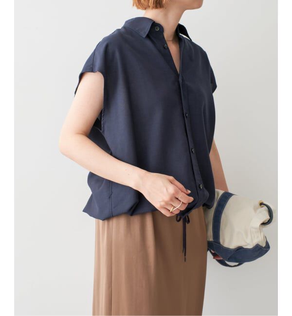Spick and Span「《追加》ソフトブロードフレンチヘムギャザーシャツ」|シャツ・ブラウス|