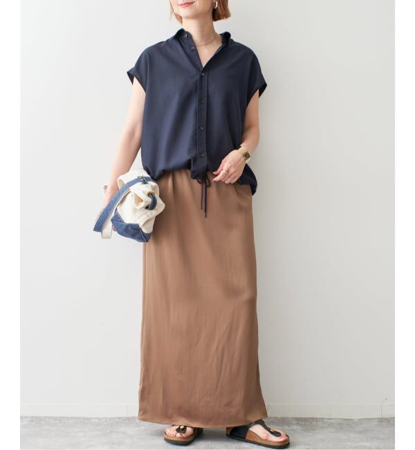 Spick and Span「《追加》ソフトブロードフレンチヘムギャザーシャツ」|シャツ・ブラウス|