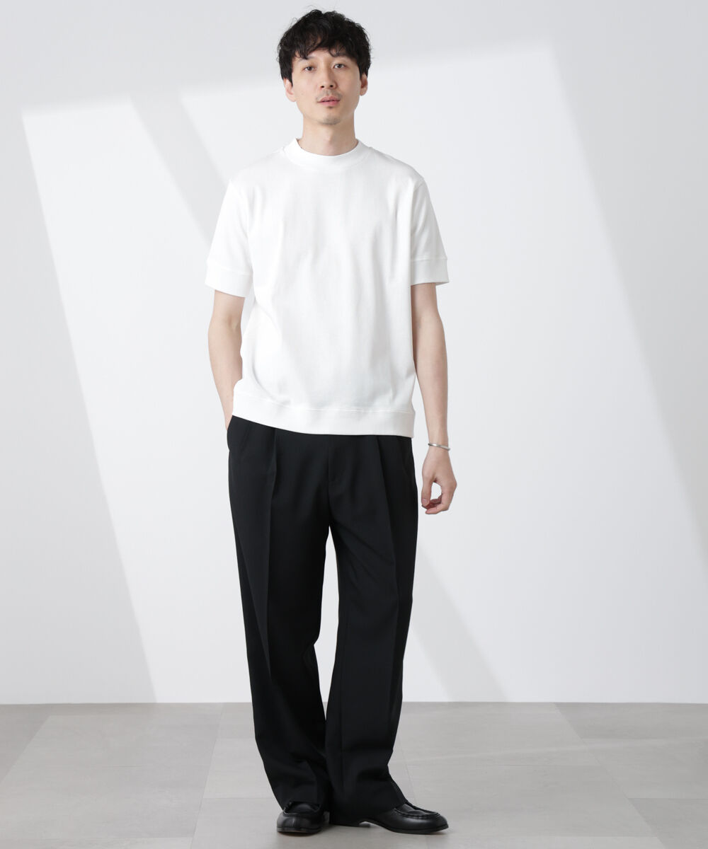 nano･universe「[FORMAL JERSEY]モックネックカットソー半袖」|Tシャツ・カットソー|