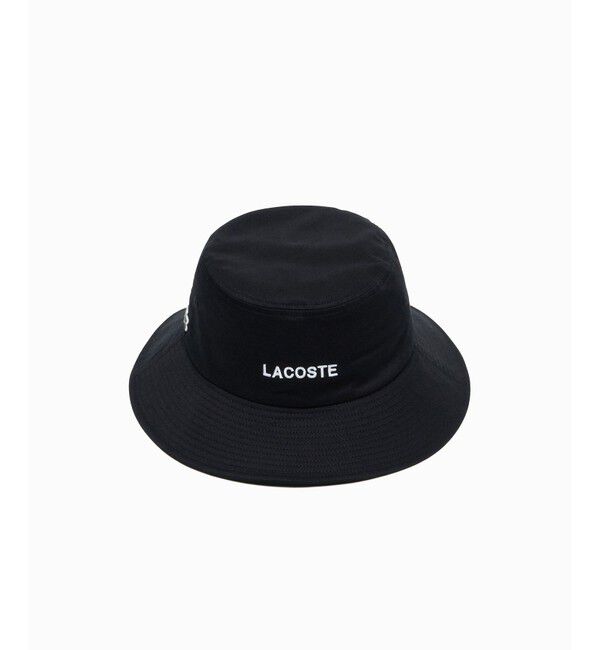 LACOSTE「ブランドネームロゴ刺繍エッセンシャルバケットハット」|ハット|
