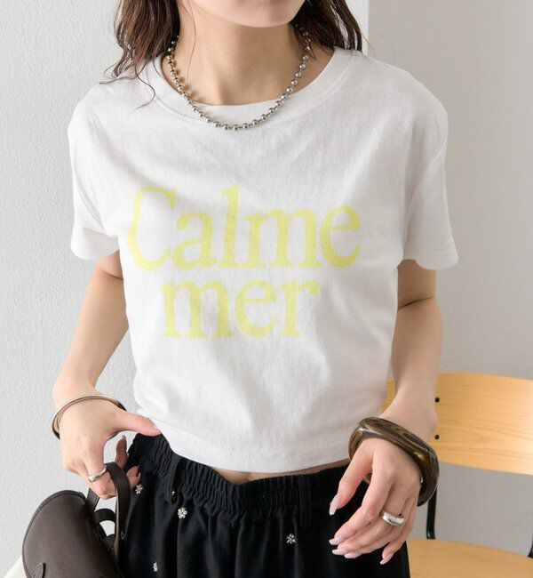  「【4色展開/短丈で使いやすい◎】カラーロゴチビTシャツ」|Tシャツ・カットソー|イエロー