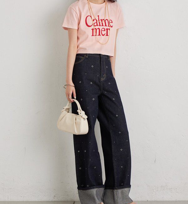  「【4色展開/短丈で使いやすい◎】カラーロゴチビTシャツ」|Tシャツ・カットソー|