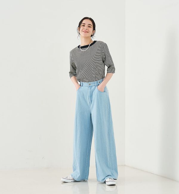 collex「タックウエストデニムパンツ」|デニム|