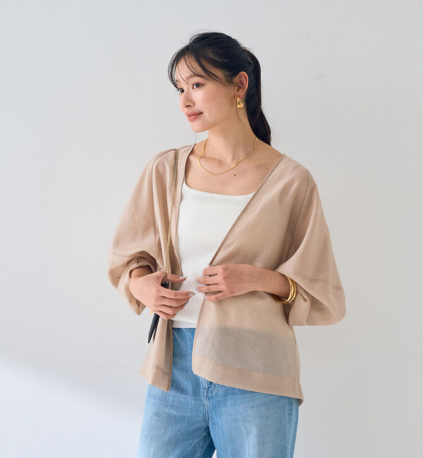 Rouge vif「はおりシアーシャツジャケット」|シャツ・ブラウス|