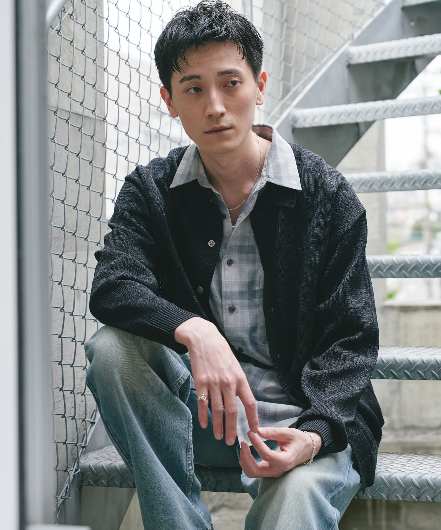 URBAN RESEARCH DOORS「『洗濯可/UVカット』『URTECH』Aircare ロングスリーブシャツカーディガン」|カーディガン|
