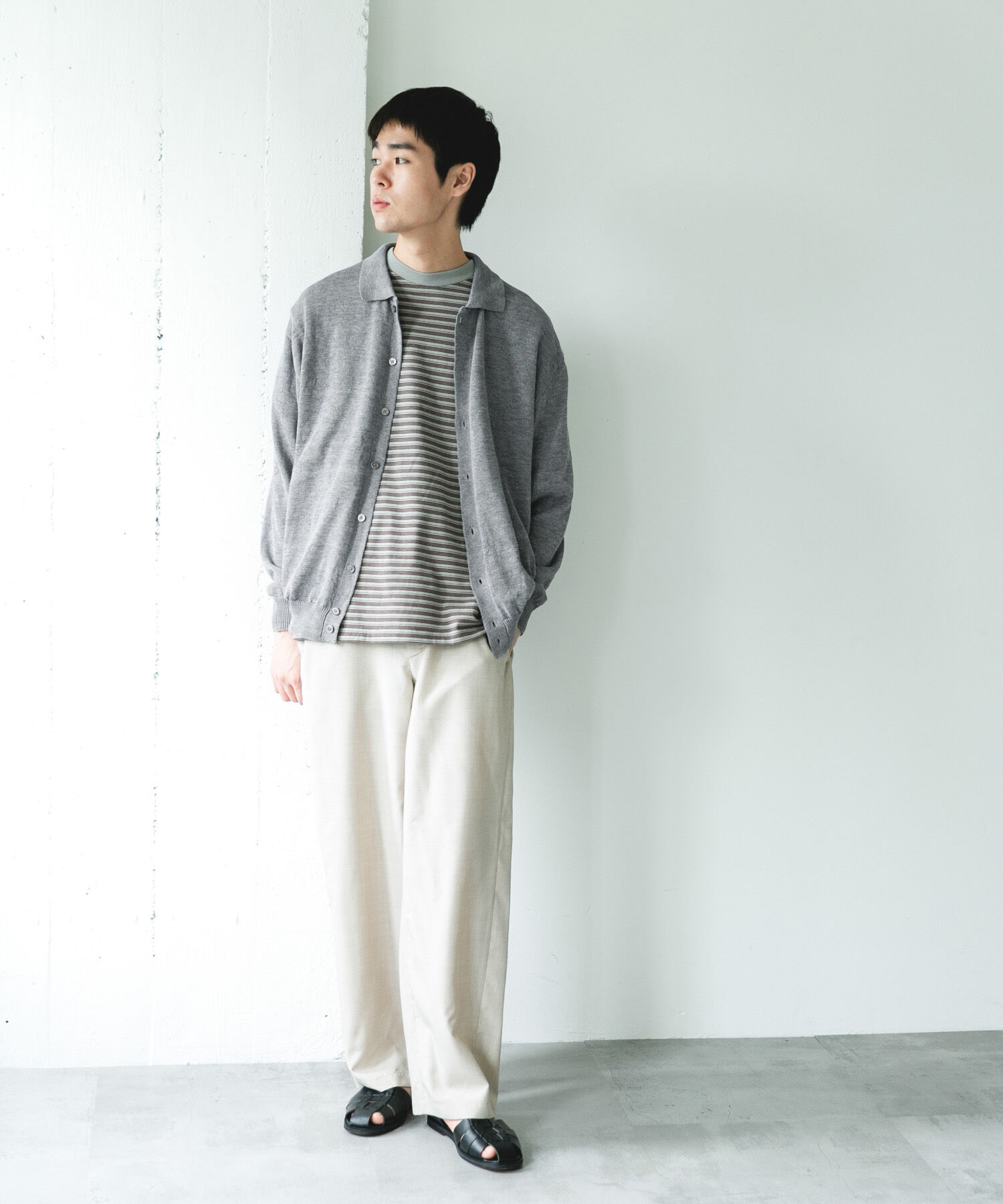 URBAN RESEARCH DOORS「『洗濯可/UVカット』『URTECH』Aircare ロングスリーブシャツカーディガン」|カーディガン|