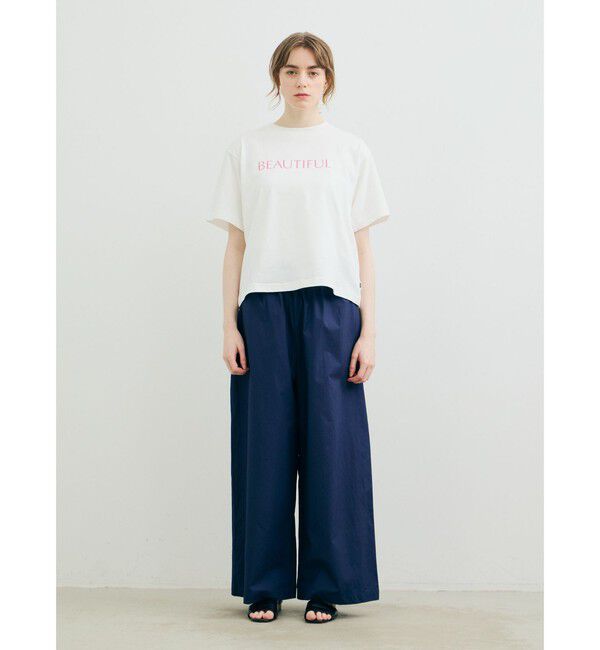MARMARMAR「MARMARMAR プリントTシャツ(BEAUTIFUL)」|Tシャツ・カットソー|オフホワイト&times;ピンク
