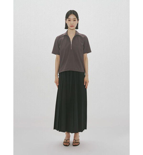 MIDIUMISOLID「MIDIUMISOLID for Ladies エッセンシャルジップネックトップス」|Tシャツ・カットソー|