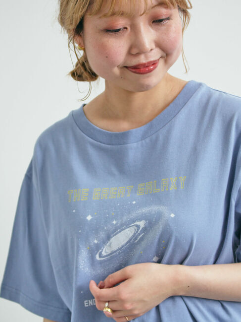 SM2「ギャラクシープリントTシャツ」|Tシャツ・カットソー|ブルー