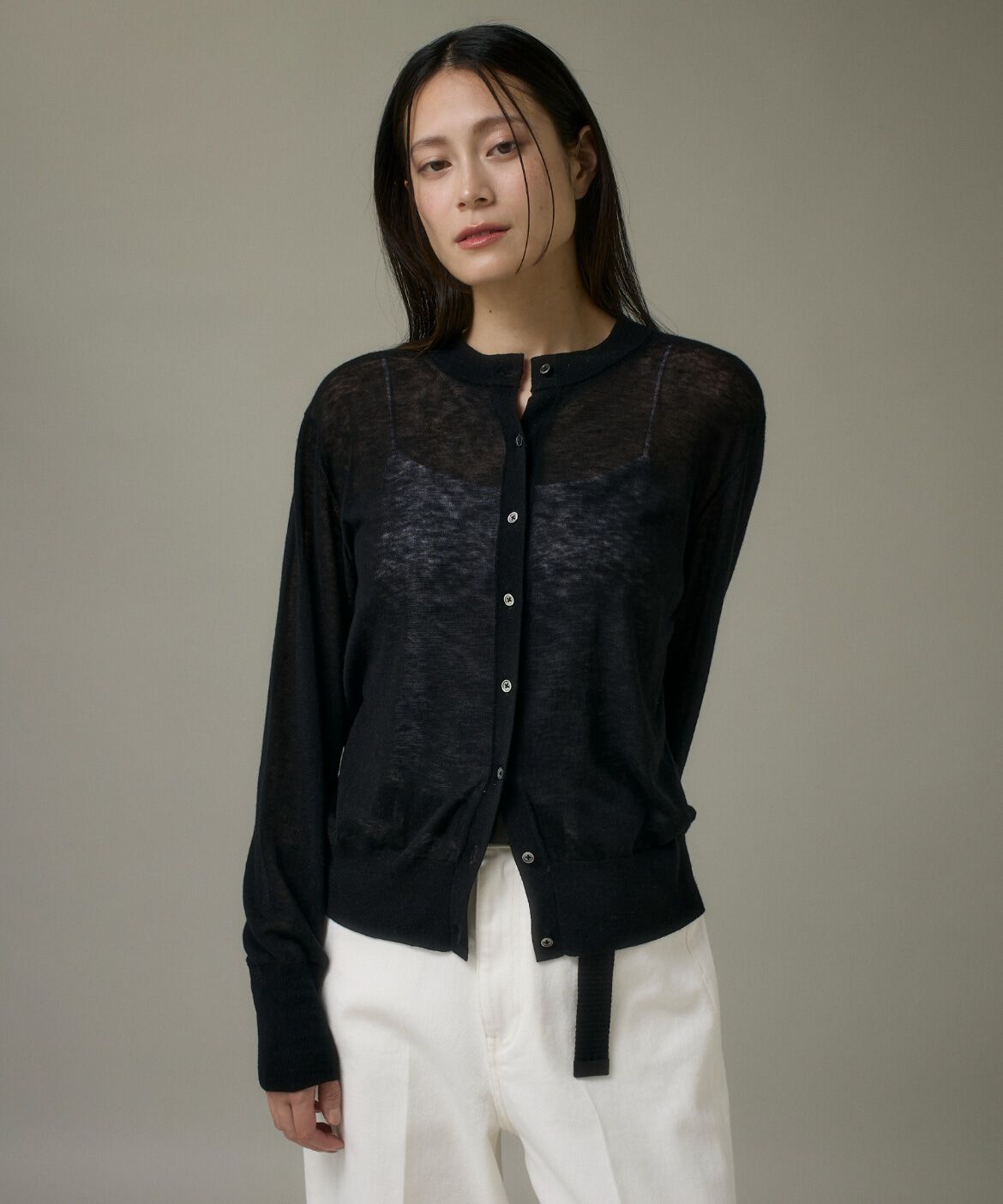DAY by DAY it&rsquo;s international「クルーネックニットカーディガン《Melty air wool》」|カーディガン|ブラック