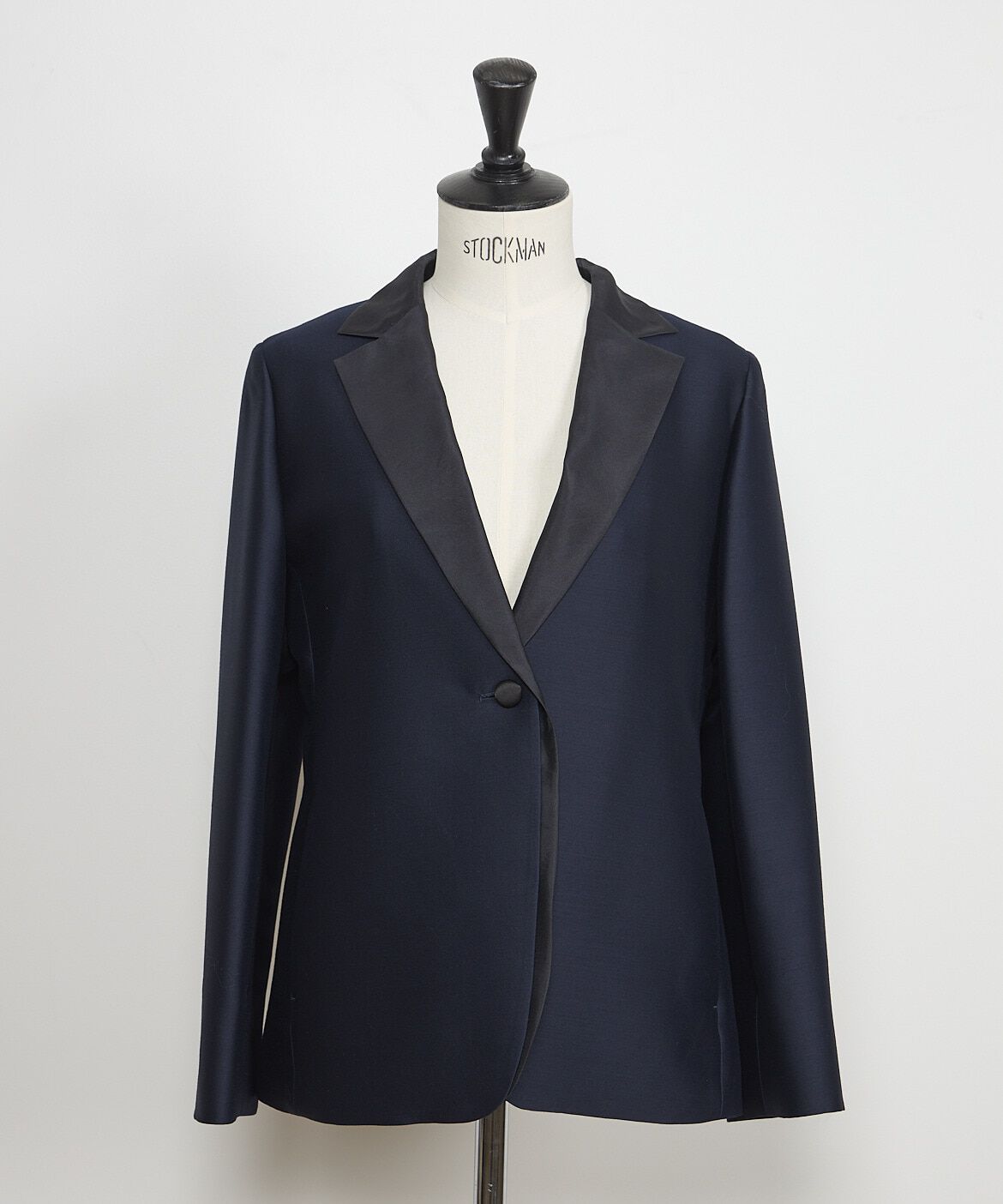 INED「シルクウール替衿タキシードジャケット《la veille by SUPERIOR CLOSET》」|テーラードジャケット|ネイビー