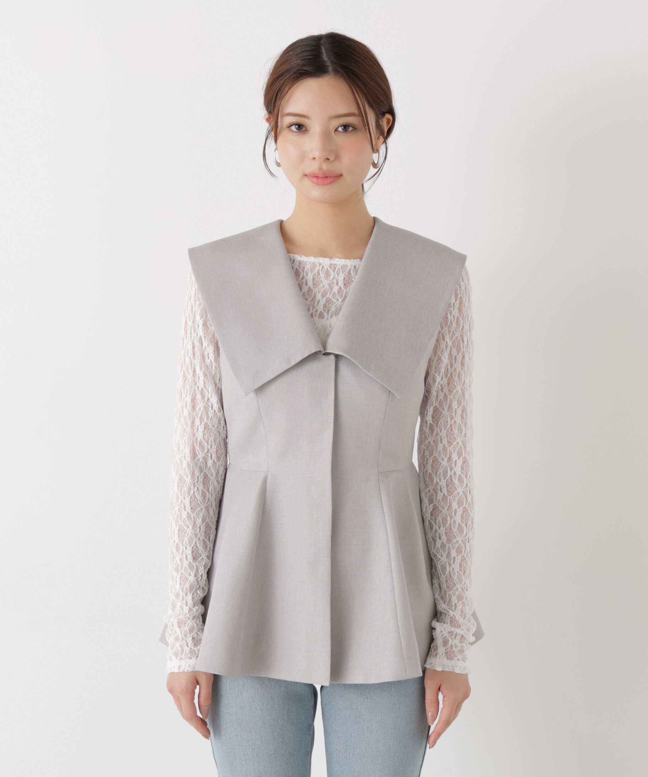 PROPORTION BODY DRESSING「〈a/mie〉ビッグカラージレ　26SS」|ブルゾン・スタジャン|