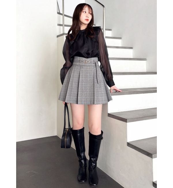 dazzlin「【WEB限定】フリルプチハイタックブラウス」|シャツ・ブラウス|