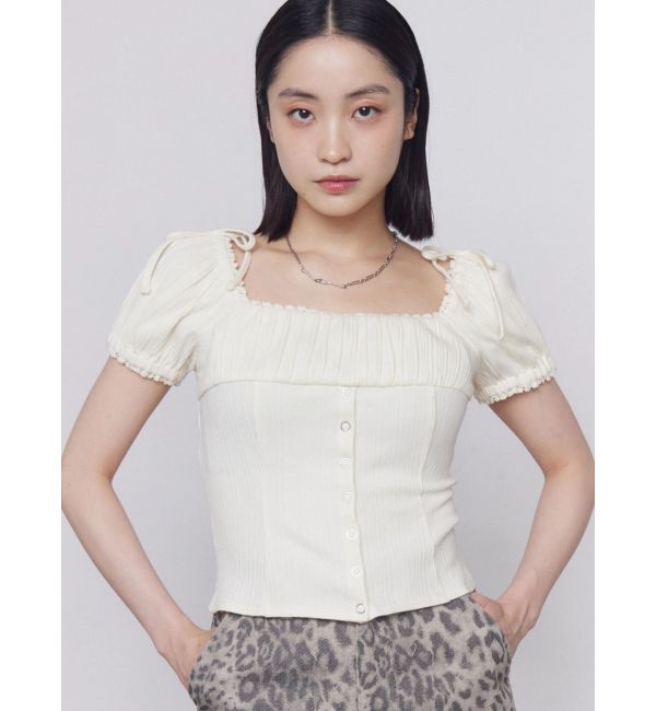 EMODA「カットオフショルダートップス」|Tシャツ・カットソー|アイボリー