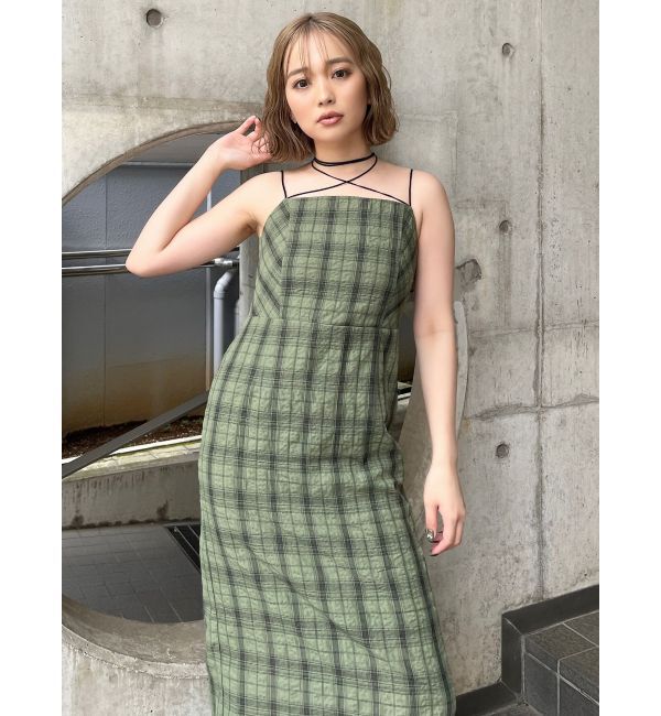 MURUA「2WAYチェックキャミワンピース」|ワンピース|