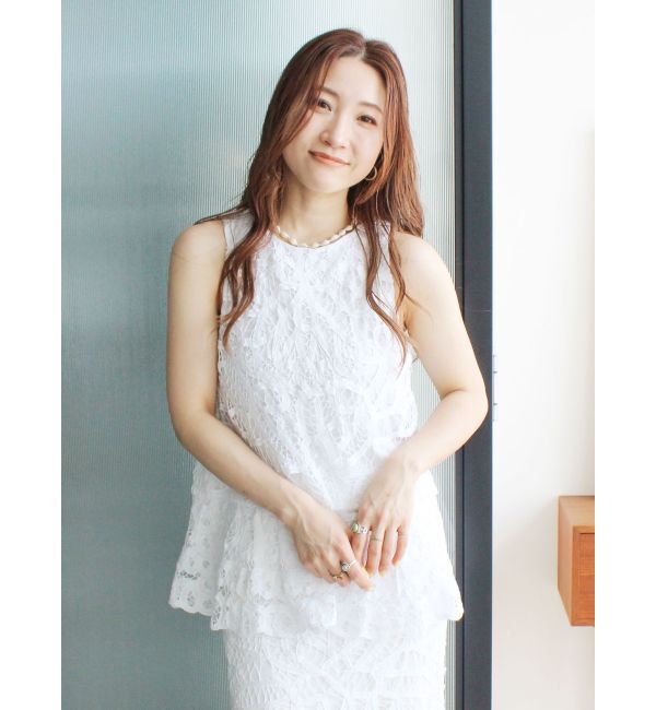 Ungrid「バテンレーストップス」|Tシャツ・カットソー|オフホワイト