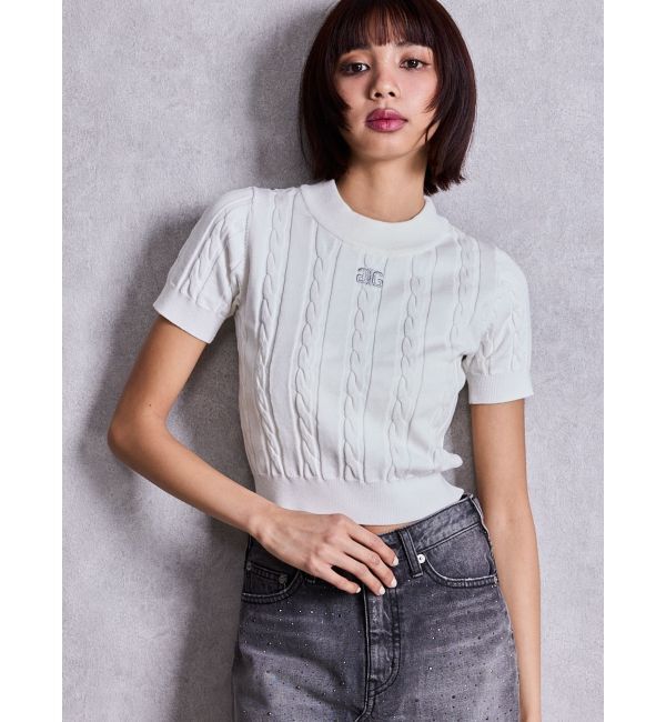 GYDA「Symmetry GYDAケーブルニットTOPS」|ニット・セーター|