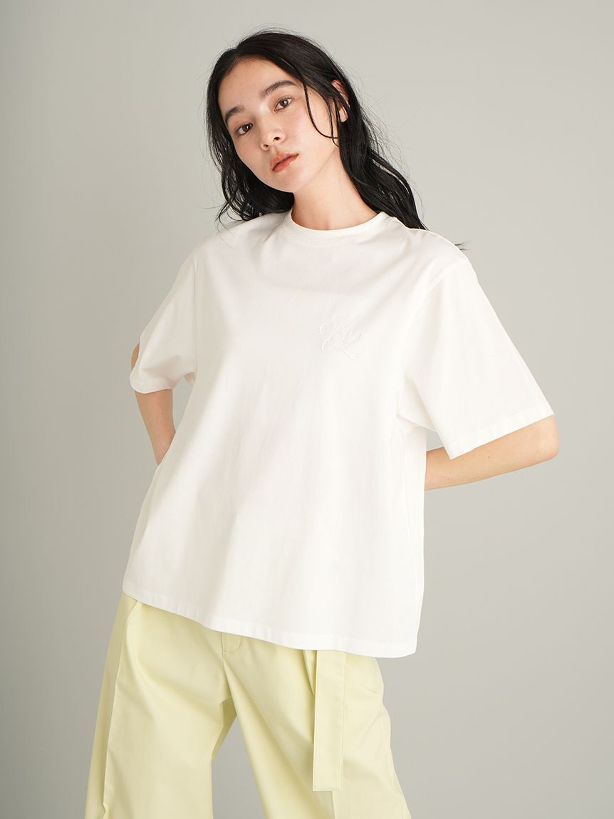 Mila Owen「【WEB限定カラー】ハイラインモノグラムＴシャツ」|Tシャツ・カットソー|WHT
