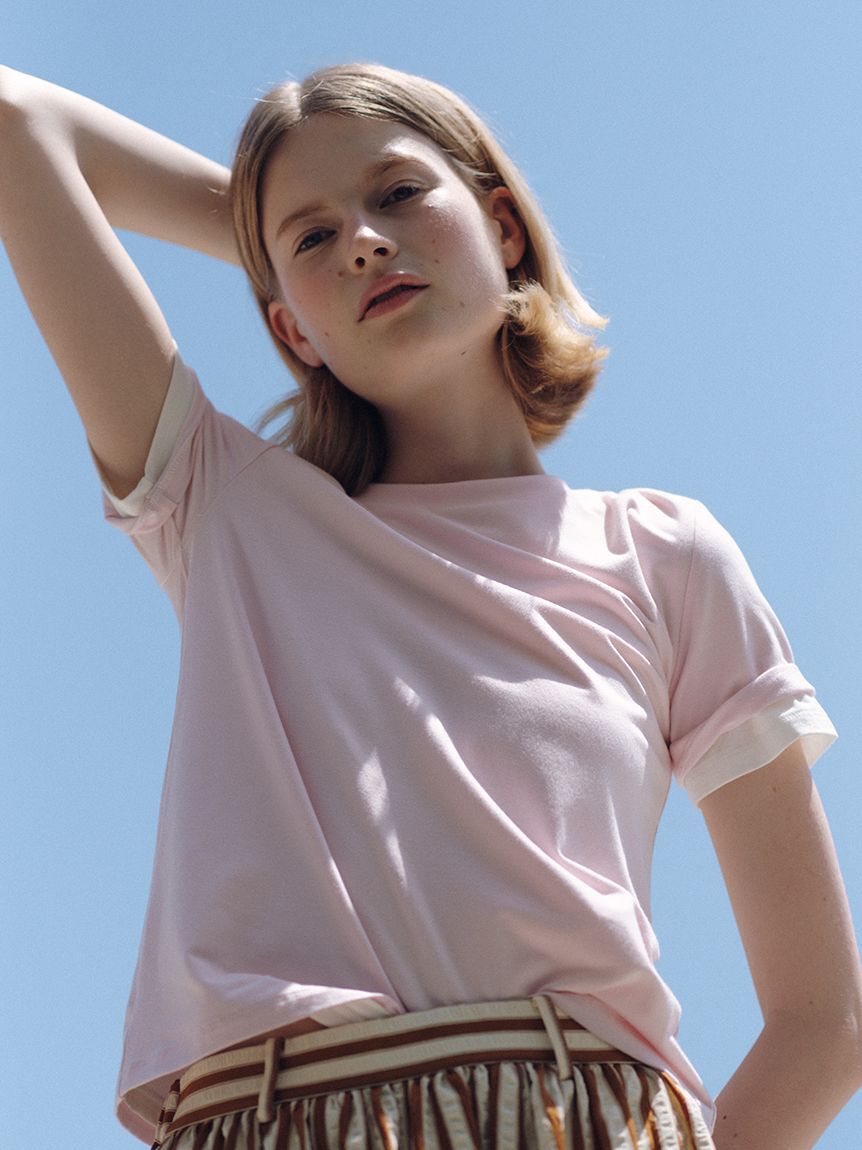 Mila Owen「【接触冷感】【冷感持続】ICEDFABRICコンパクトＴシャツ」|Tシャツ・カットソー|