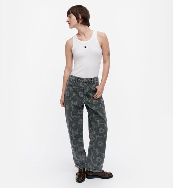 Marimekko「Maridenim Barrel Unikko ジーンズ」|チノ|