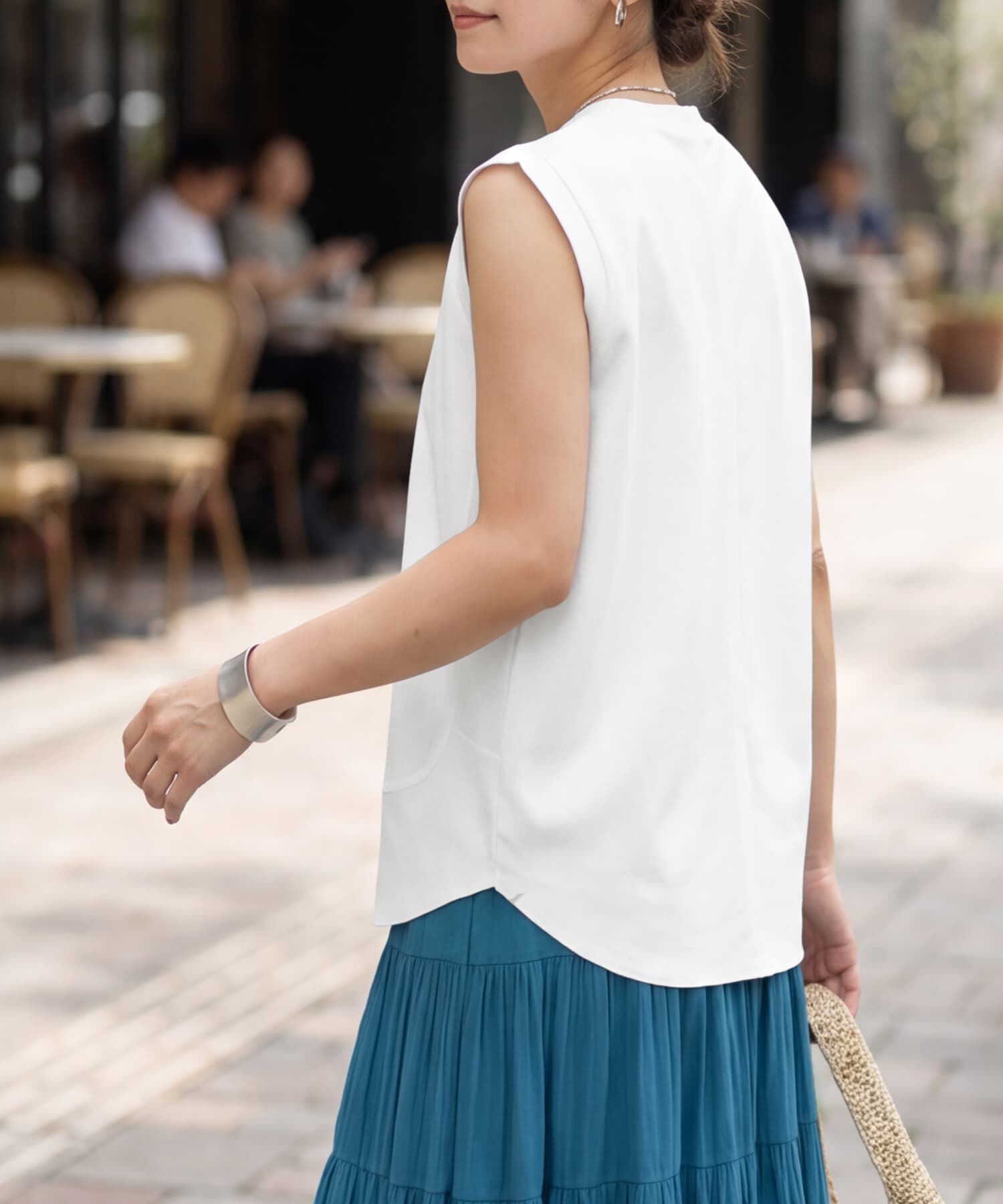 STYLE DELI「【selection】ハリ感スムースノースリトップス」|タンクトップ|