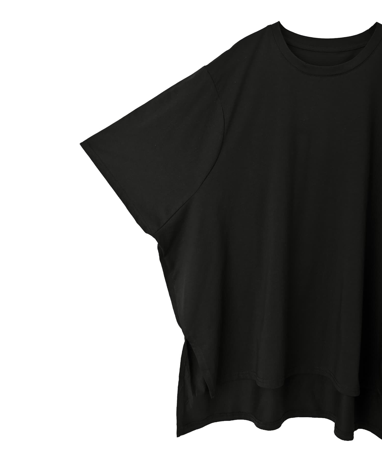 STYLE DELI「【BLK001】ゆったりシルエット五分袖ドルマンTシャツ」|Tシャツ・カットソー|