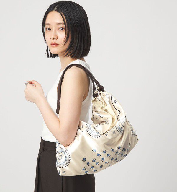 UNITED ARROWS green label relaxing「スカーフ プリント バッグ」|ショルダー・メッセンジャー|OFF WHITE