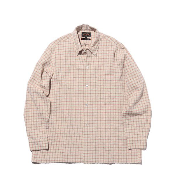 BEAMS PLUS「Open B.D. Sucker Plaid」|シャツ・ブラウス|RED