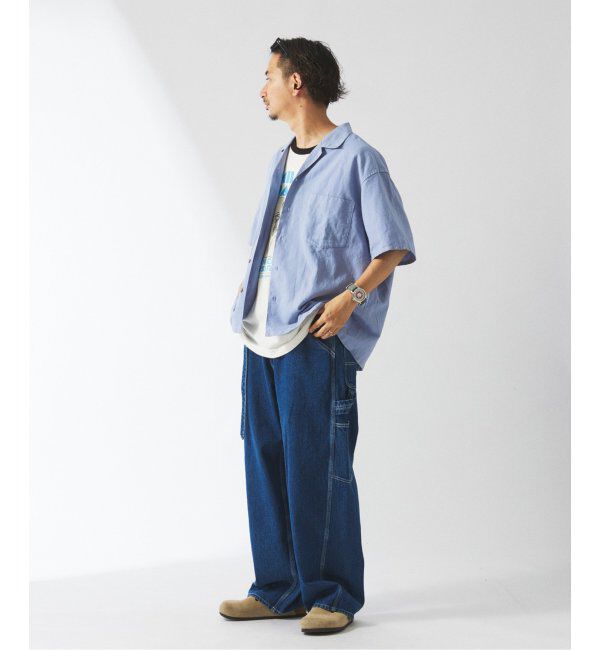 JOURNAL STANDARD relume「ヨーロピアンフラックス ガーメントダイ オープンカラーシャツ」|シャツ・ブラウス|