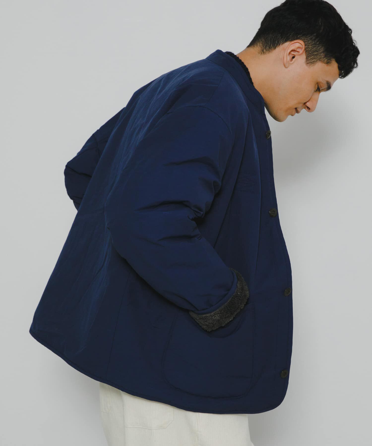 Sonny Label 「『別注』ARMY TWILL&times;Sonny Label　Reversible Jacket」|ノーカラーコート|