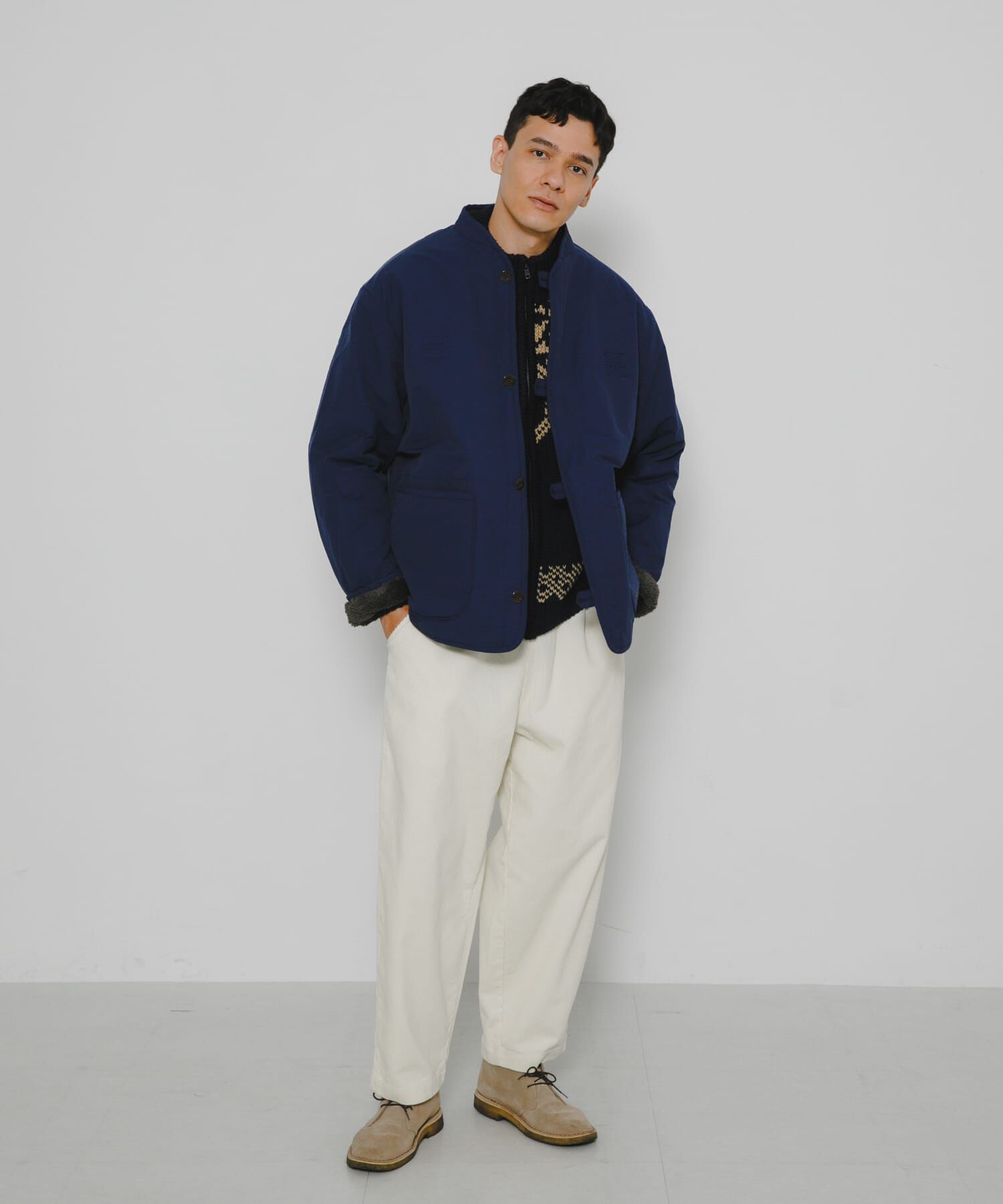 Sonny Label 「『別注』ARMY TWILL&times;Sonny Label　Reversible Jacket」|ノーカラーコート|